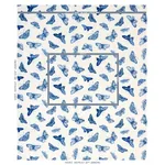 BURNELL BUTTERFLY fabric BLUE color by Schumacher