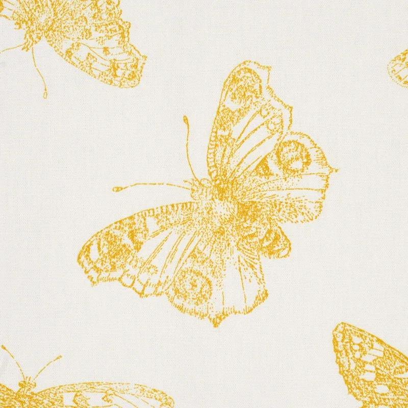 BURNELL BUTTERFLY fabric YELLOW color by Schumacher