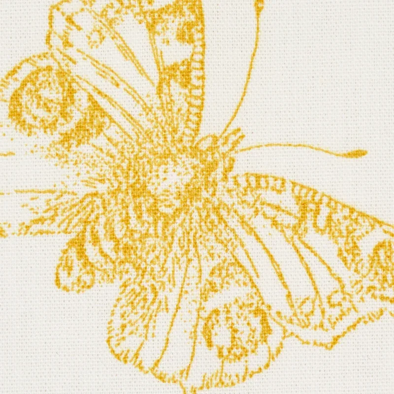 BURNELL BUTTERFLY fabric YELLOW color by Schumacher