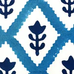 Buti Hand Block Print fabric BLUE color by Schumacher
