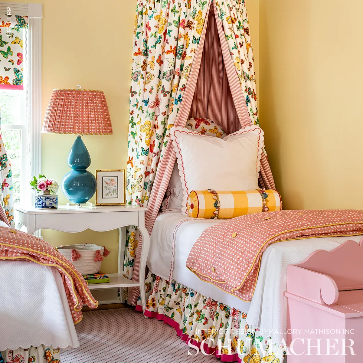 BUTTERFLY fabric MULTI color by Schumacher