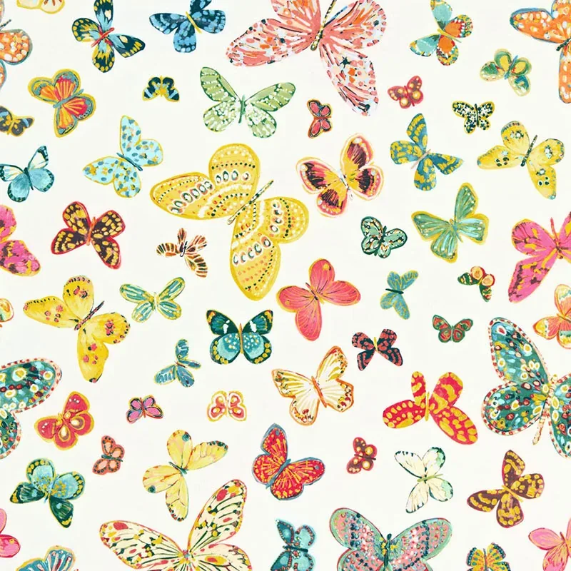 BUTTERFLY fabric MULTI color by Schumacher