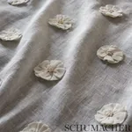 BUTTON FLOWER SHEER Fabric – IVORY | Schumacher | Wallpaper BUTTON FLOWER SHEER fabric IVORY color by Schumacher