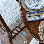 CABANON STRIPE Fabric – BLEU | Schumacher | Wallpaper Twins CABANON STRIPE fabric BLEU color by Schumacher