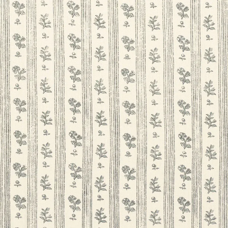 CABANON STRIPE fabric GRIS color by Schumacher