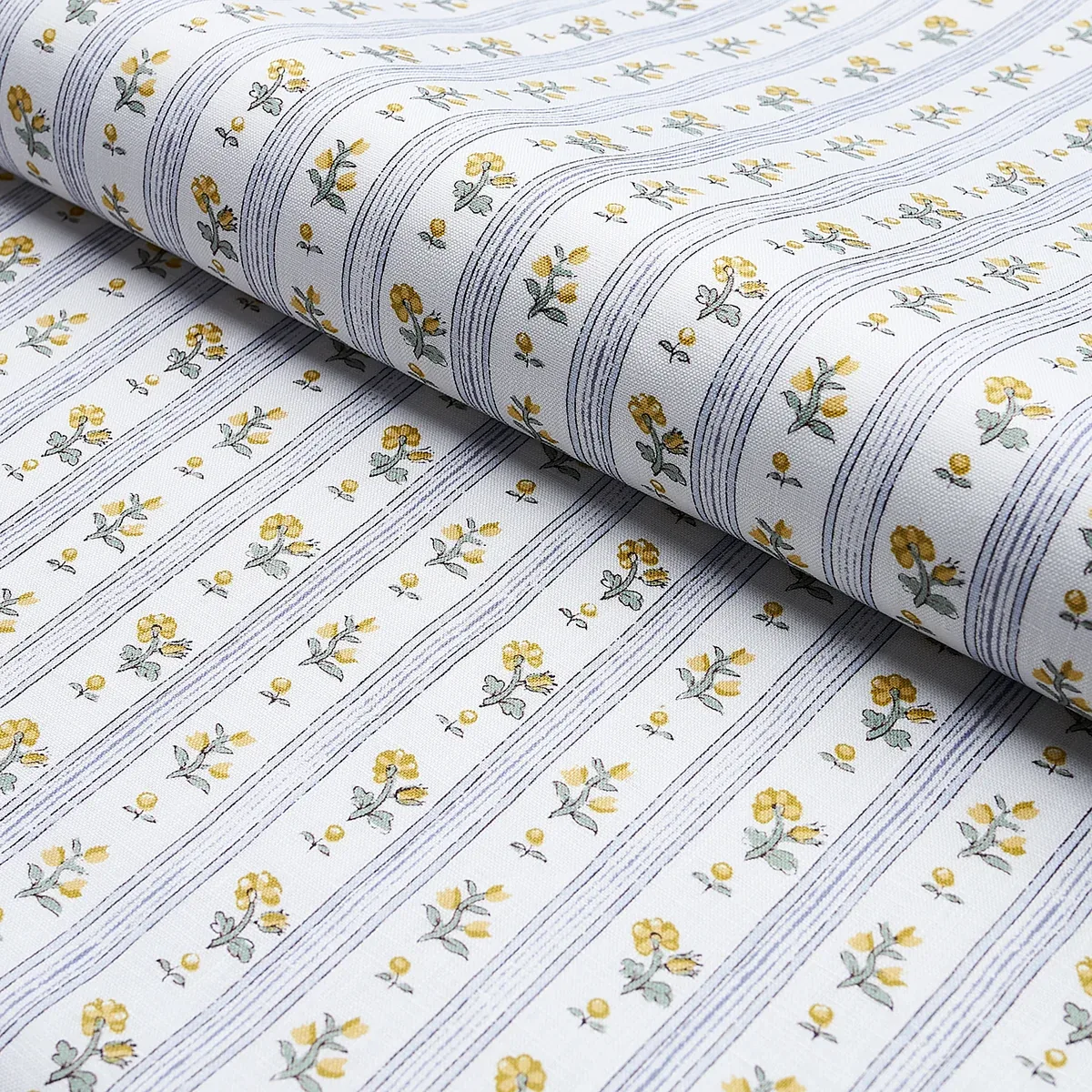 CABANON STRIPE Fabric – JAUNE | Schumacher | Wallpaper Twins CABANON STRIPE fabric JAUNE color by Schumacher