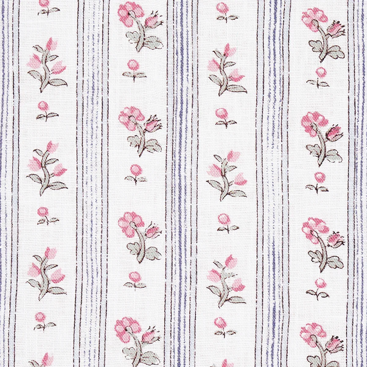 CABANON STRIPE fabric ROSE color by Schumacher