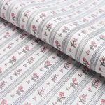 CABANON STRIPE fabric ROSE color by Schumacher
