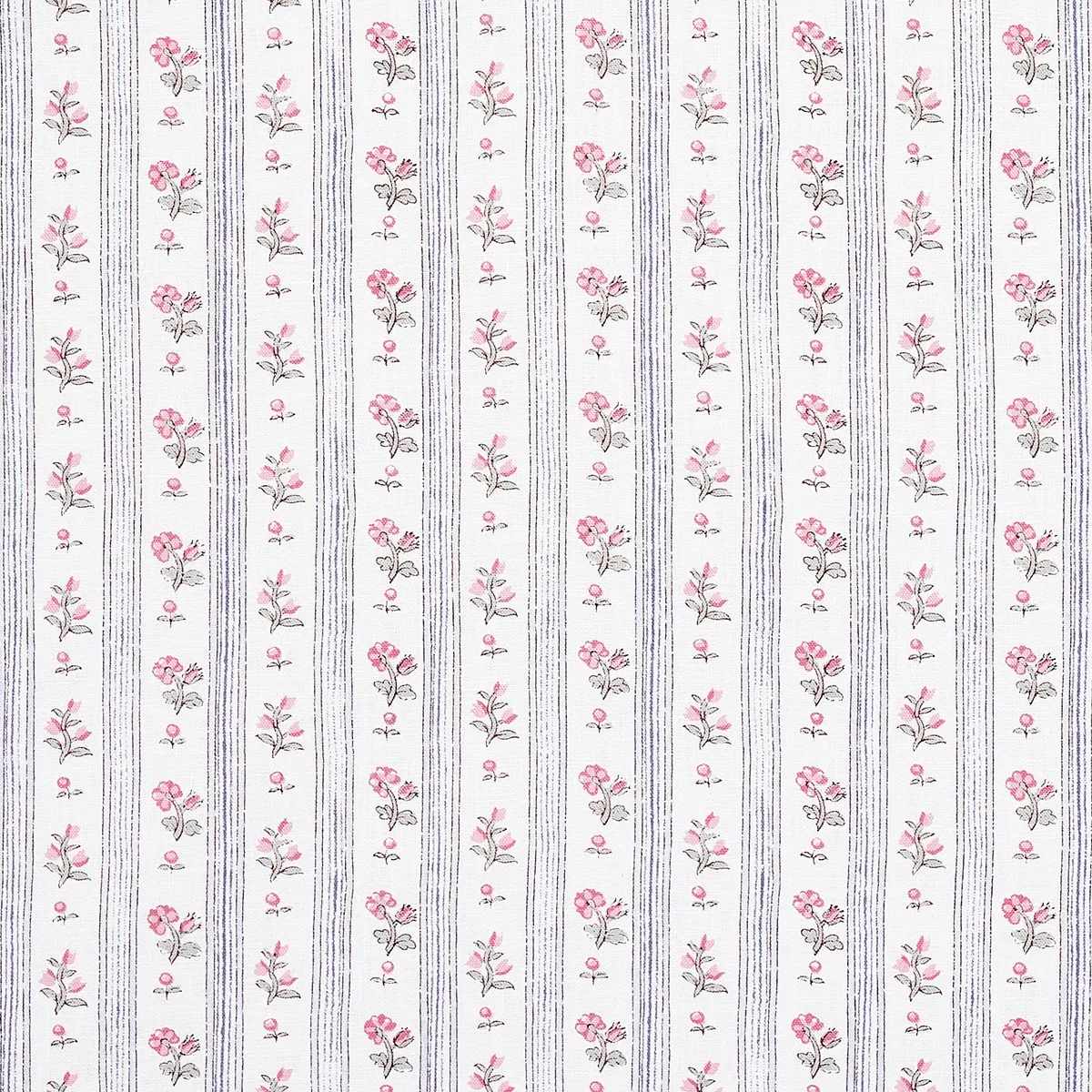 CABANON STRIPE fabric ROSE color by Schumacher