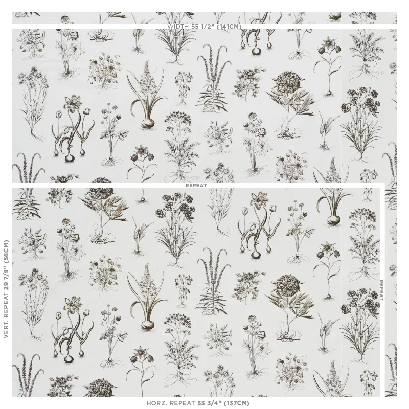 CABOT BOTANICAL Fabric – IVORY | Schumacher | Wallpaper Twin CABOT BOTANICAL fabric IVORY color by Schumacher
