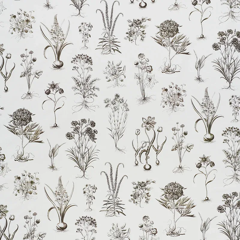 CABOT BOTANICAL fabric IVORY color by Schumacher