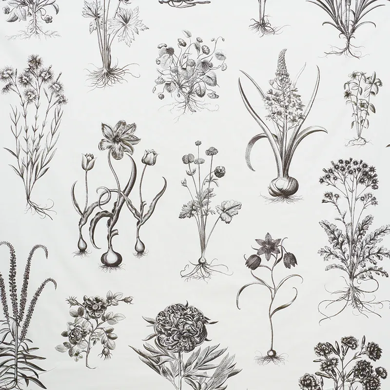 CABOT BOTANICAL LARGE fabric IVORY color by Schumacher