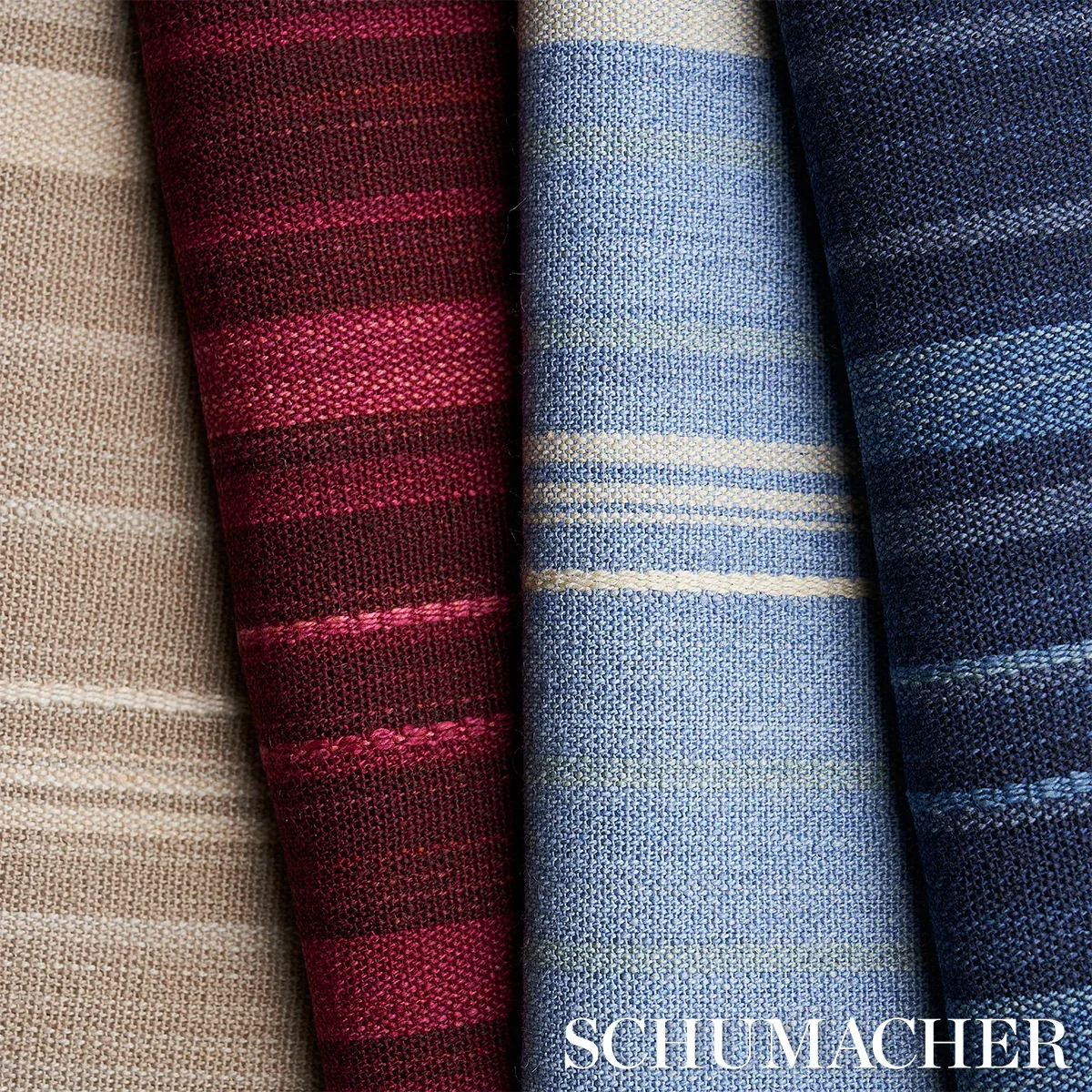 CAJAMARCA STRIPE Fabric – NATURAL | Schumacher | Wallpaper T CAJAMARCA STRIPE fabric NATURAL color by Schumacher
