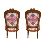 CALDWELL PATCHWORK CHINTZ fabric FUCHSIA AND PLUM color by Schumacher