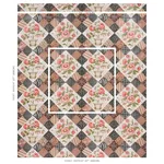 CALDWELL PATCHWORK CHINTZ Fabric – ROSE AND CHOCOLATE | Schu CALDWELL PATCHWORK CHINTZ fabric ROSE AND CHOCOLATE color by Schumacher