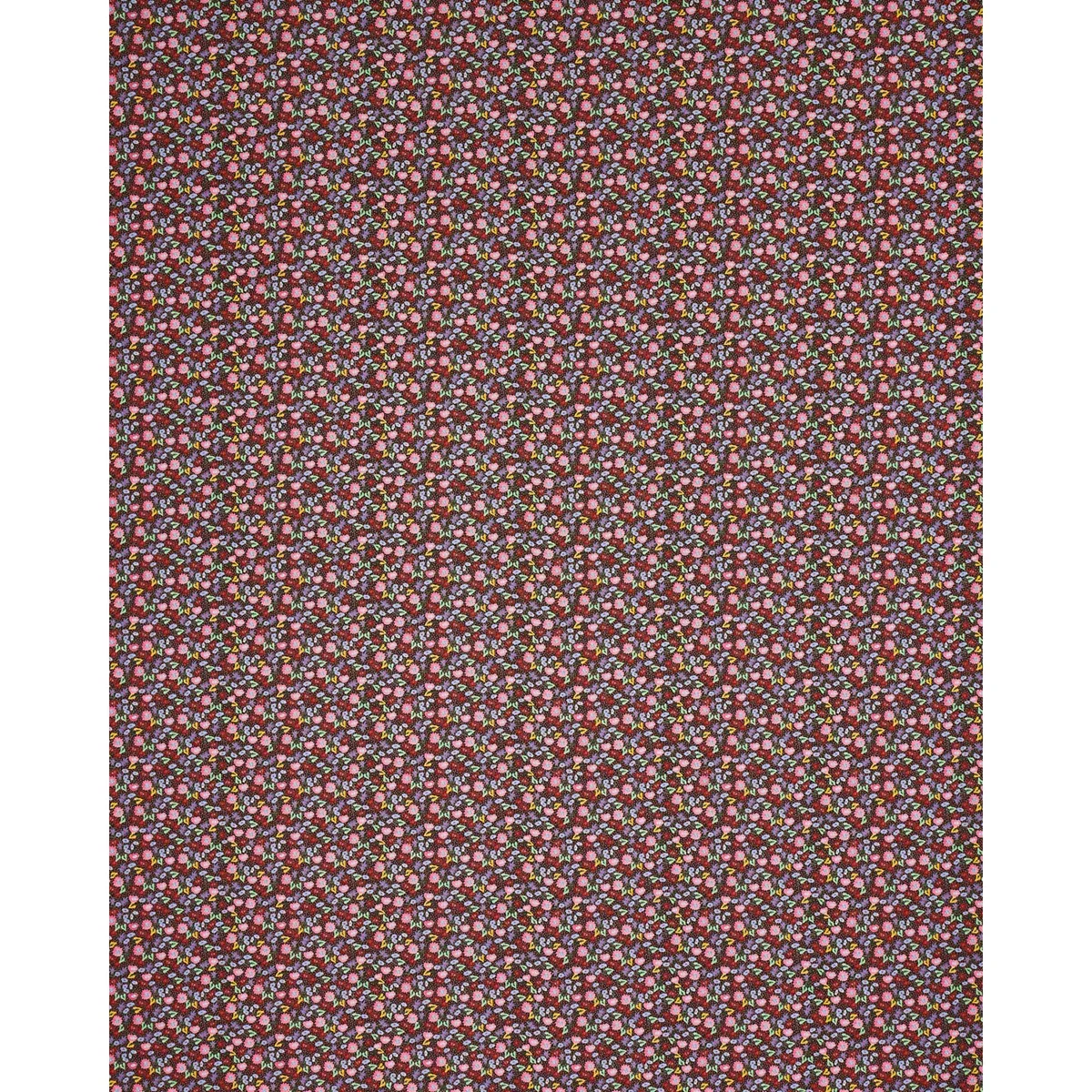CALICO Fabric – MULTI ON BROWN | Schumacher | Wallpaper Twin CALICO fabric MULTI ON BROWN color by Schumacher