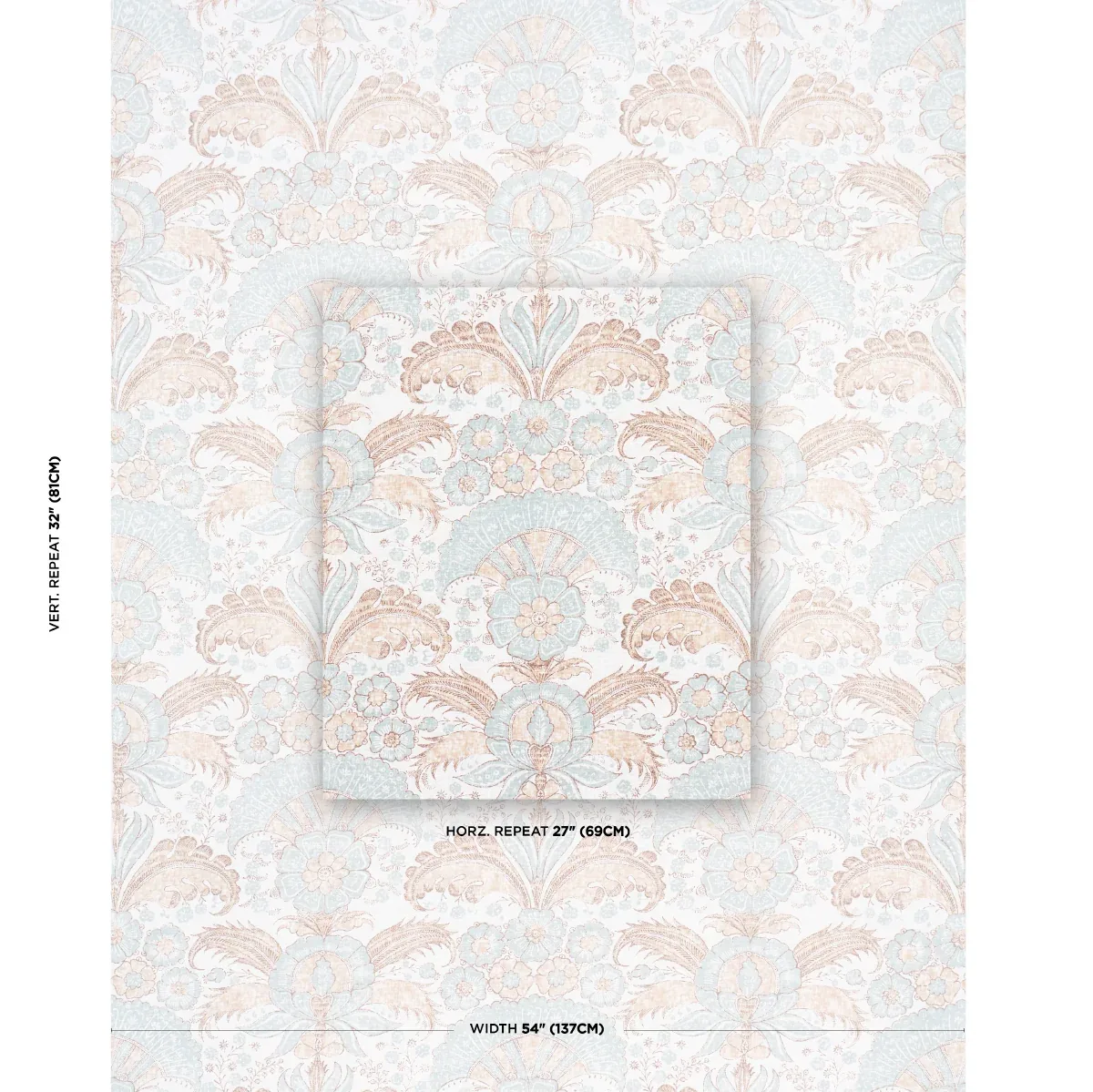 CALICUT Fabric – AQUA | Schumacher | Wallpaper Twins CALICUT fabric AQUA color by Schumacher