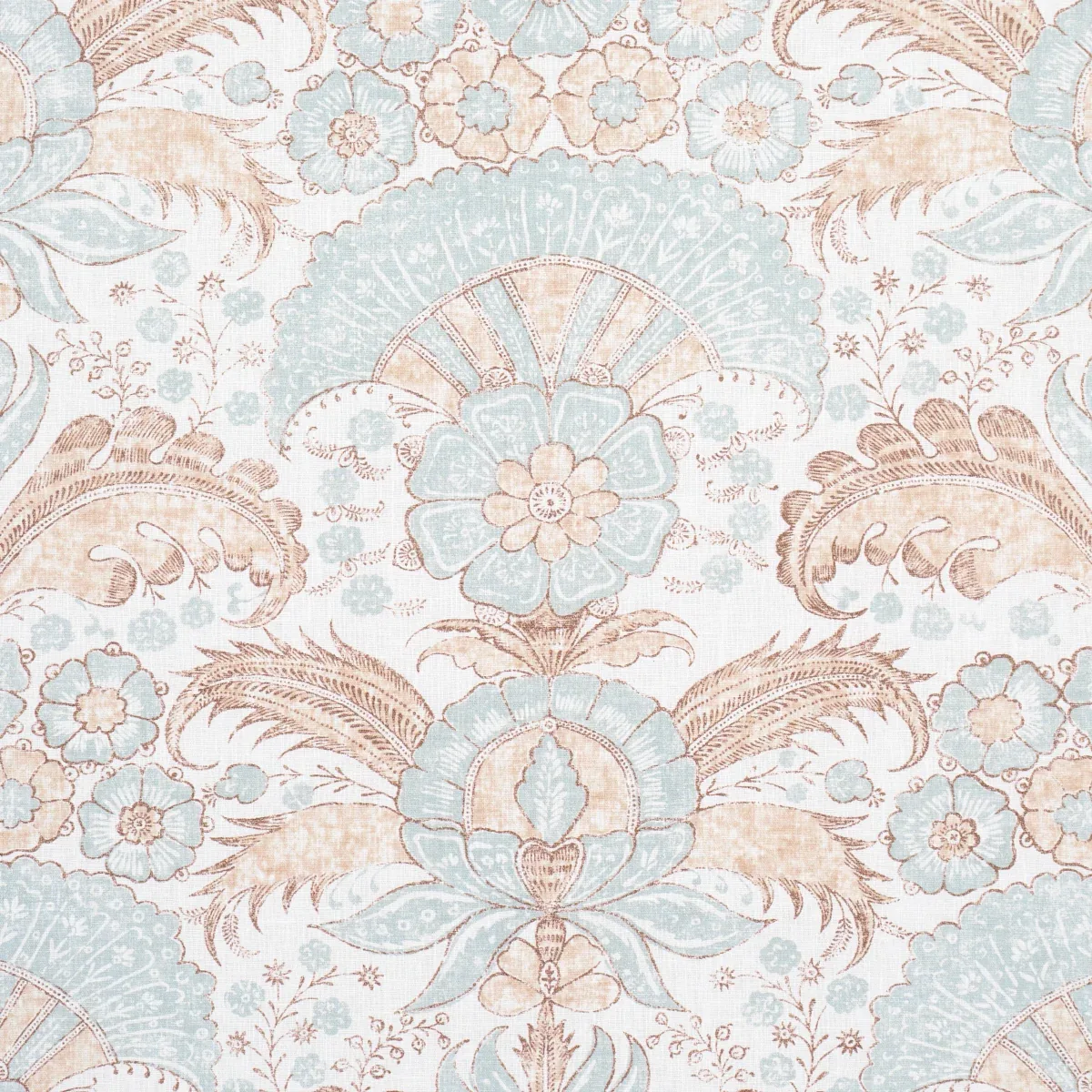 CALICUT Fabric – AQUA | Schumacher | Wallpaper Twins CALICUT fabric AQUA color by Schumacher