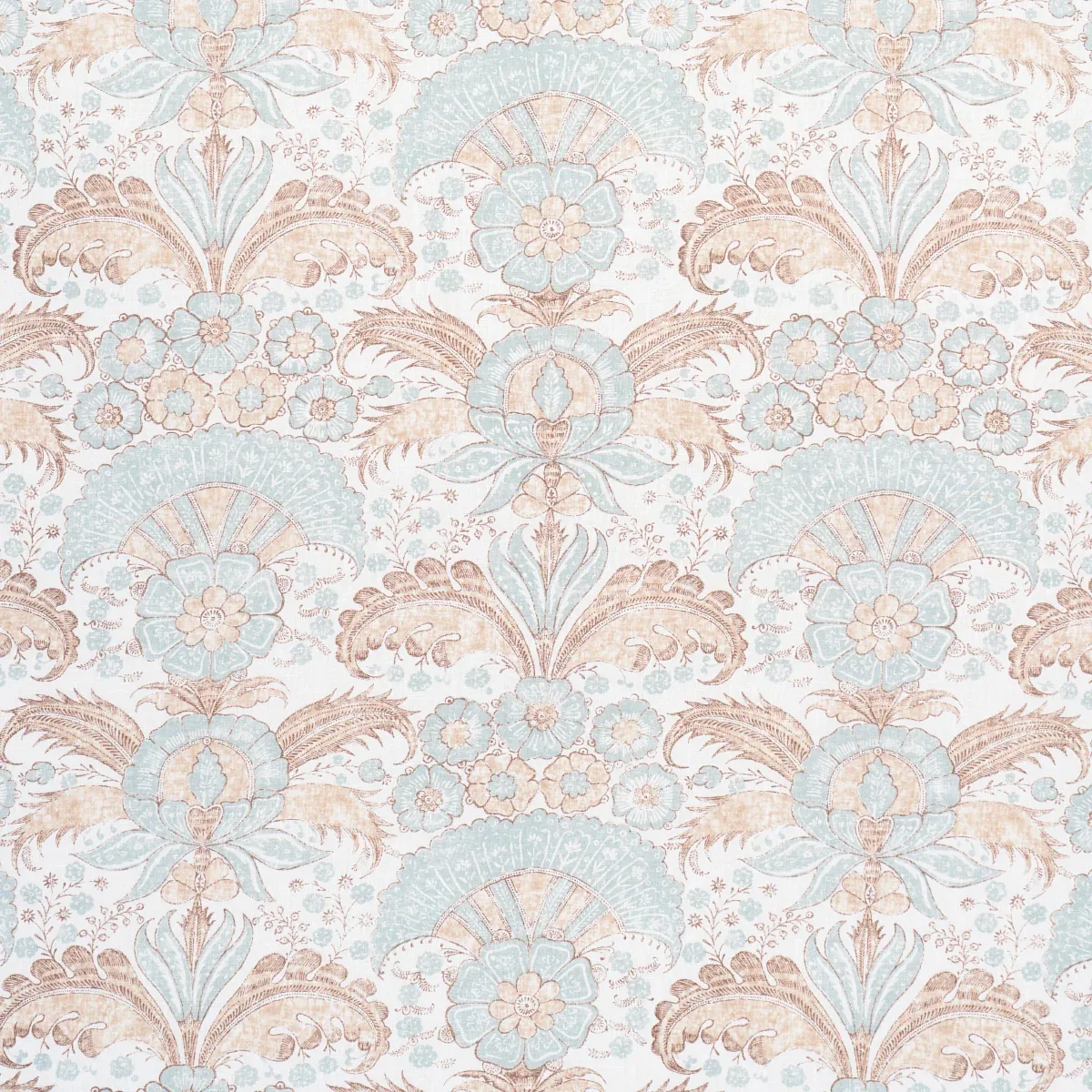 CALICUT fabric AQUA color by Schumacher