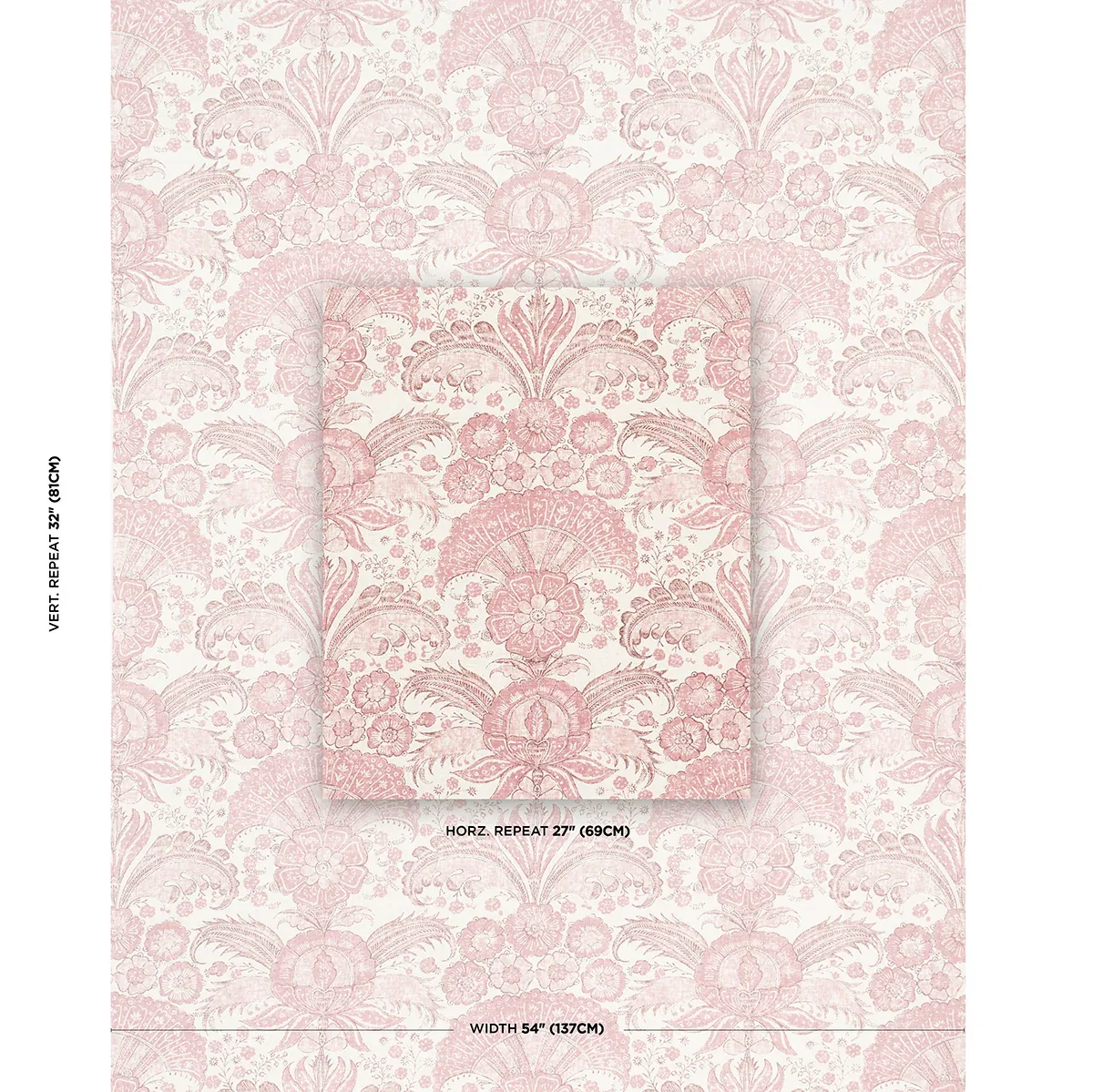 CALICUT fabric BLUSH color by Schumacher