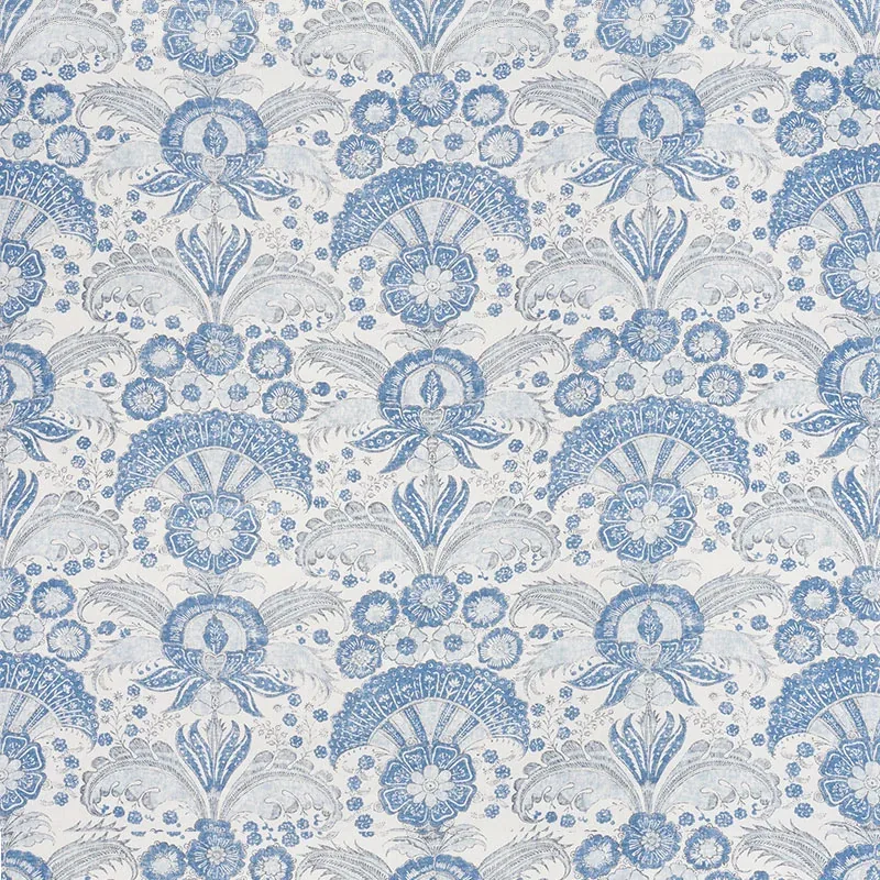 CALICUT fabric DELFT color by Schumacher