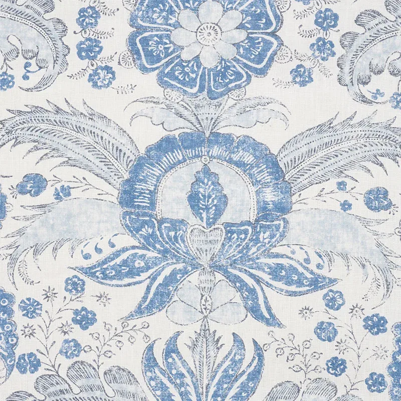 CALICUT fabric DELFT color by Schumacher