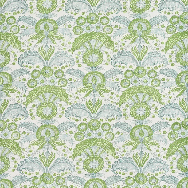CALICUT Fabric – LEAF | Schumacher | Wallpaper Twins CALICUT fabric LEAF color by Schumacher