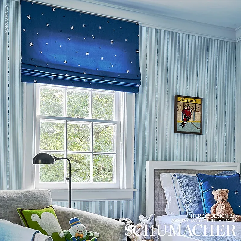 CALISTO Fabric – COBALT | Schumacher | Wallpaper Twins CALISTO fabric COBALT color by Schumacher