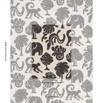 CALL OF THE JUNGLE fabric BLACK color by Schumacher