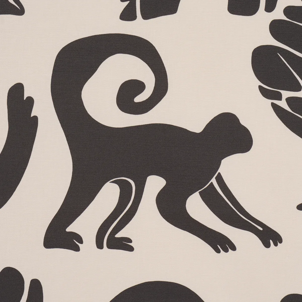 CALL OF THE JUNGLE fabric BLACK color by Schumacher