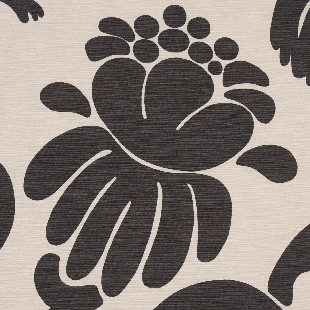 CALL OF THE JUNGLE fabric BLACK color by Schumacher