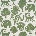 CALL OF THE JUNGLE fabric FOREST GREEN color by Schumacher