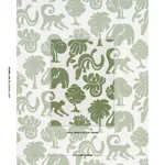 CALL OF THE JUNGLE fabric FOREST GREEN color by Schumacher