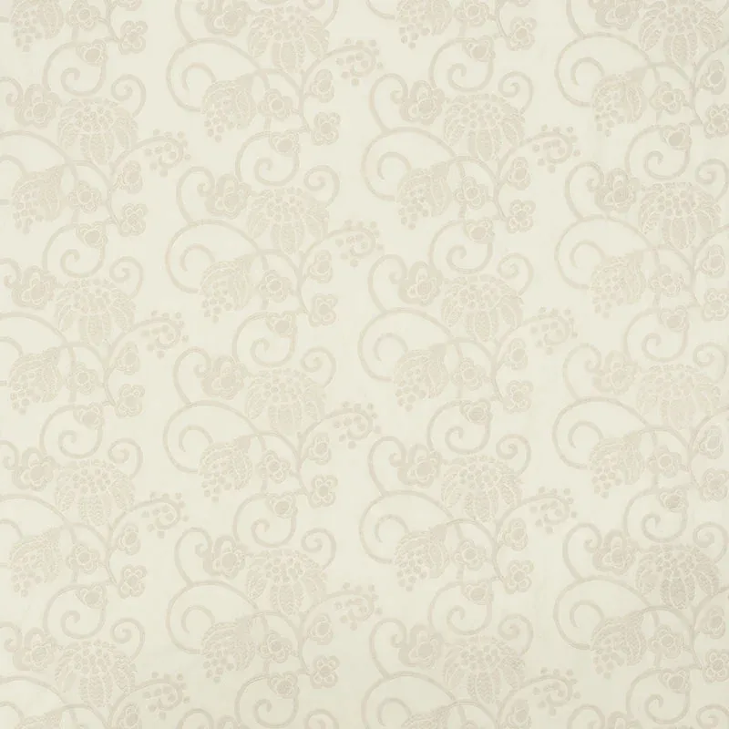 CALLIOPE EMBROIDERY fabric IVORY color by Schumacher