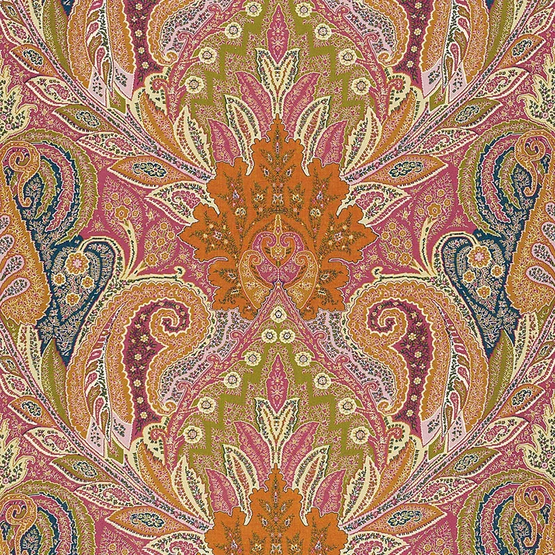 CAMBAY PAISLEY PRINT fabric SANDALWOOD color by Schumacher
