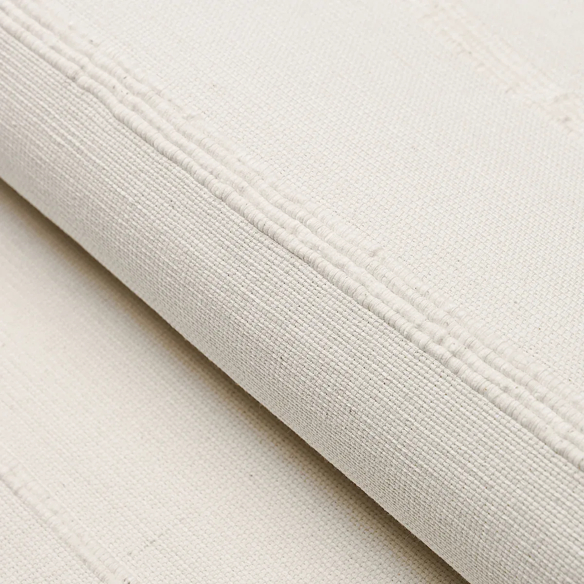 CAMBAYA HANDWOVEN STRIPE fabric WHITE color by Schumacher