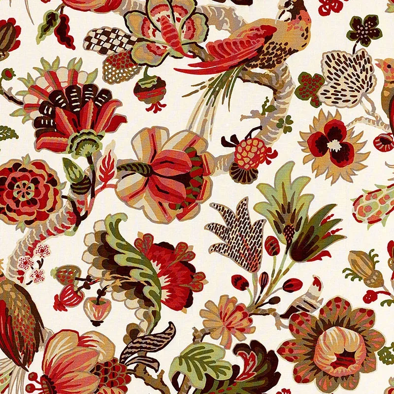CAMBOURNE fabric CORAL color by Schumacher