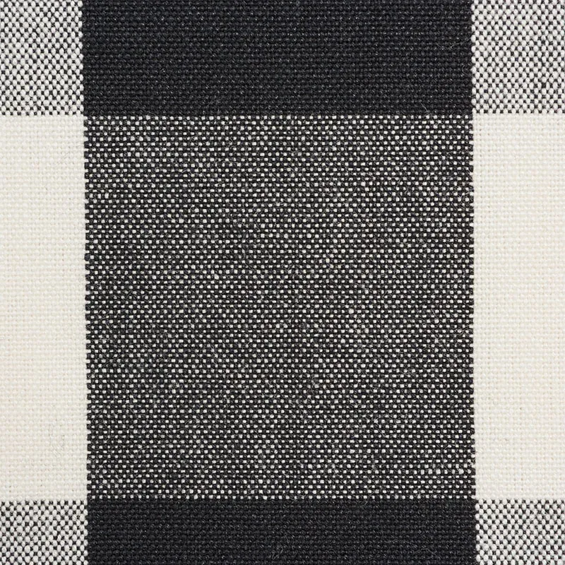 CAMDEN COTTON CHECK Fabric – BLACK | Schumacher | Wallpaper CAMDEN COTTON CHECK fabric BLACK color by Schumacher