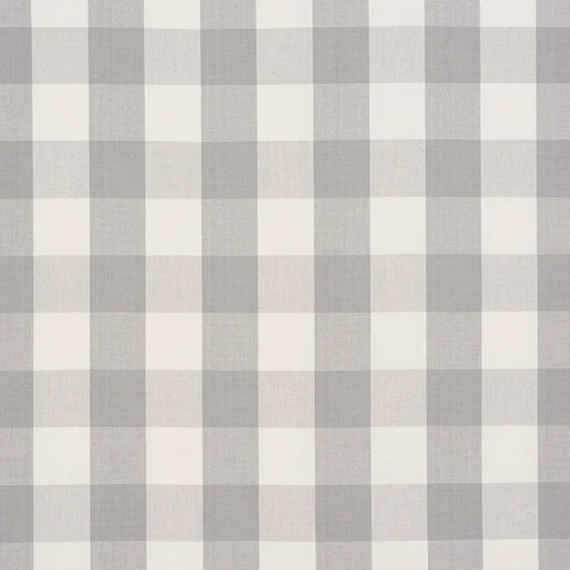 CAMDEN COTTON CHECK fabric GREY color by Schumacher