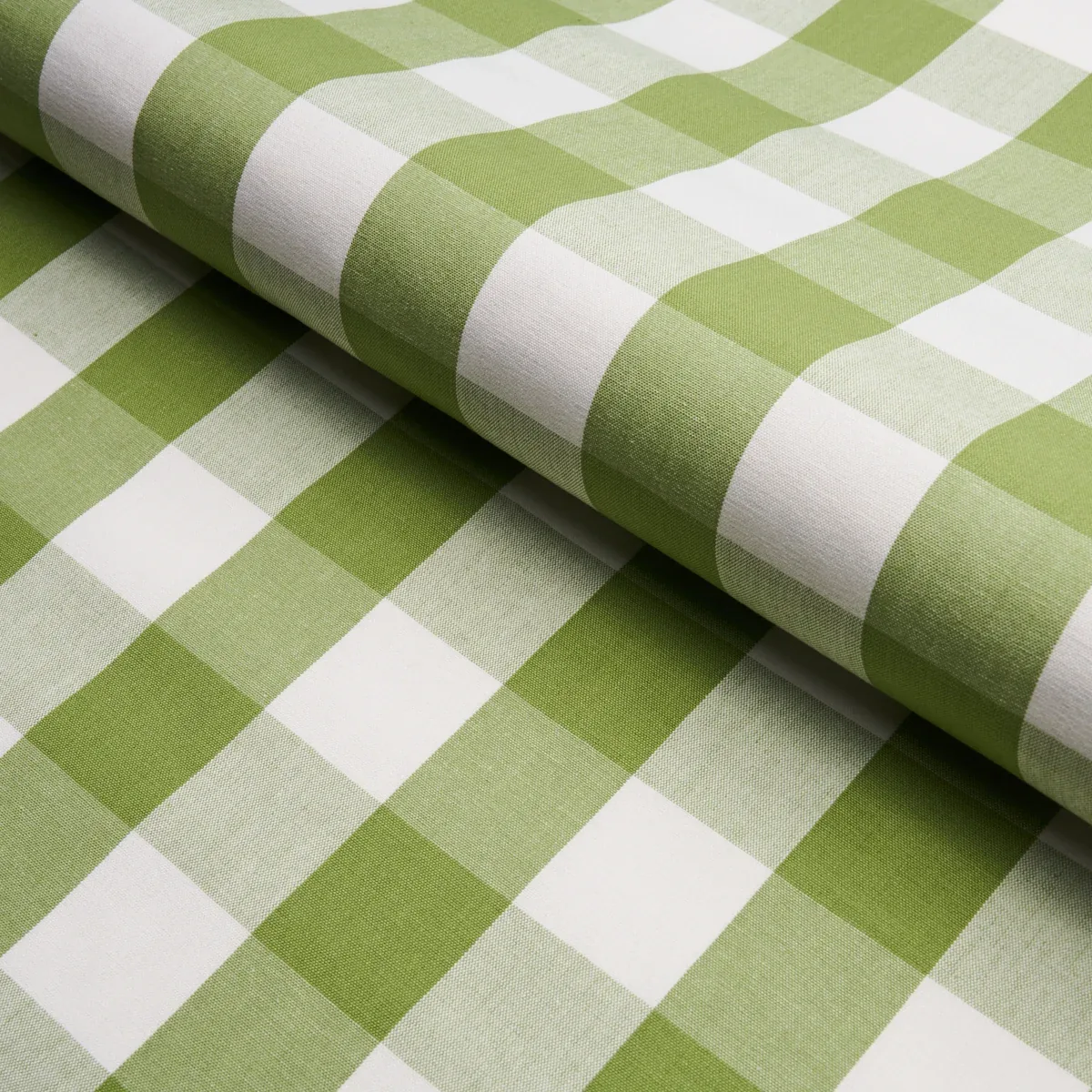 CAMDEN COTTON CHECK Fabric – LEAF | Schumacher | Wallpaper T CAMDEN COTTON CHECK fabric LEAF color by Schumacher