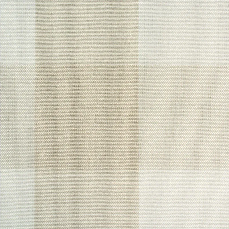 CAMDEN COTTON CHECK fabric NATURAL color by Schumacher