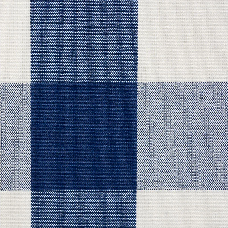 CAMDEN COTTON CHECK Fabric – NAVY | Schumacher | Wallpaper T CAMDEN COTTON CHECK fabric NAVY color by Schumacher