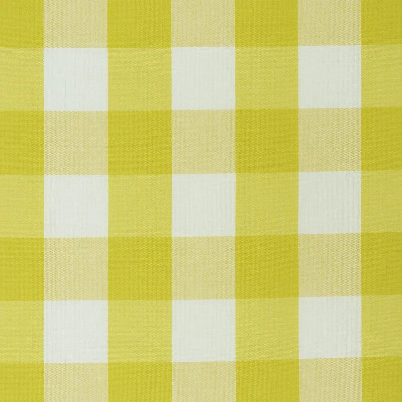 CAMDEN COTTON CHECK fabric YELLOW color by Schumacher