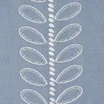CAMILE EMBROIDERY Fabric – SKY | Schumacher | Wallpaper Twin CAMILE EMBROIDERY fabric SKY color by Schumacher