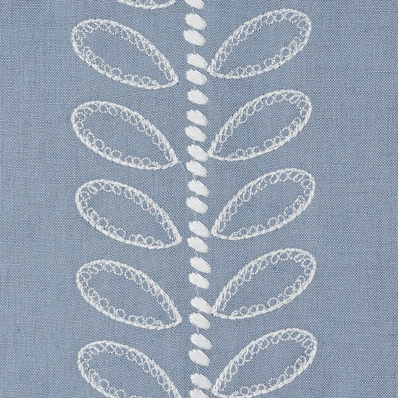 CAMILE EMBROIDERY Fabric – SKY | Schumacher | Wallpaper Twin CAMILE EMBROIDERY fabric SKY color by Schumacher