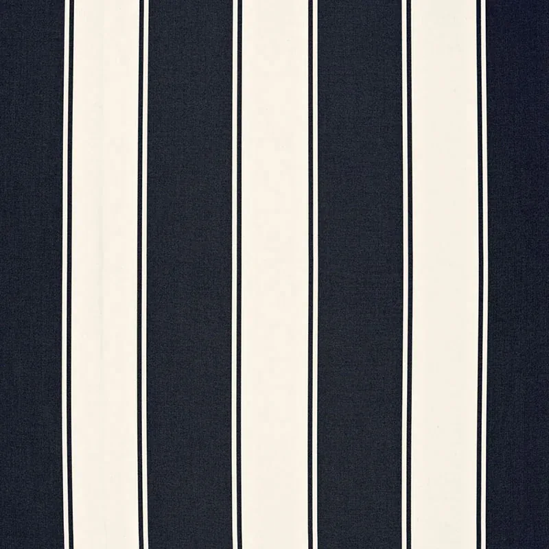 CANNES AWNING STRIPE fabric DENIM color by Schumacher