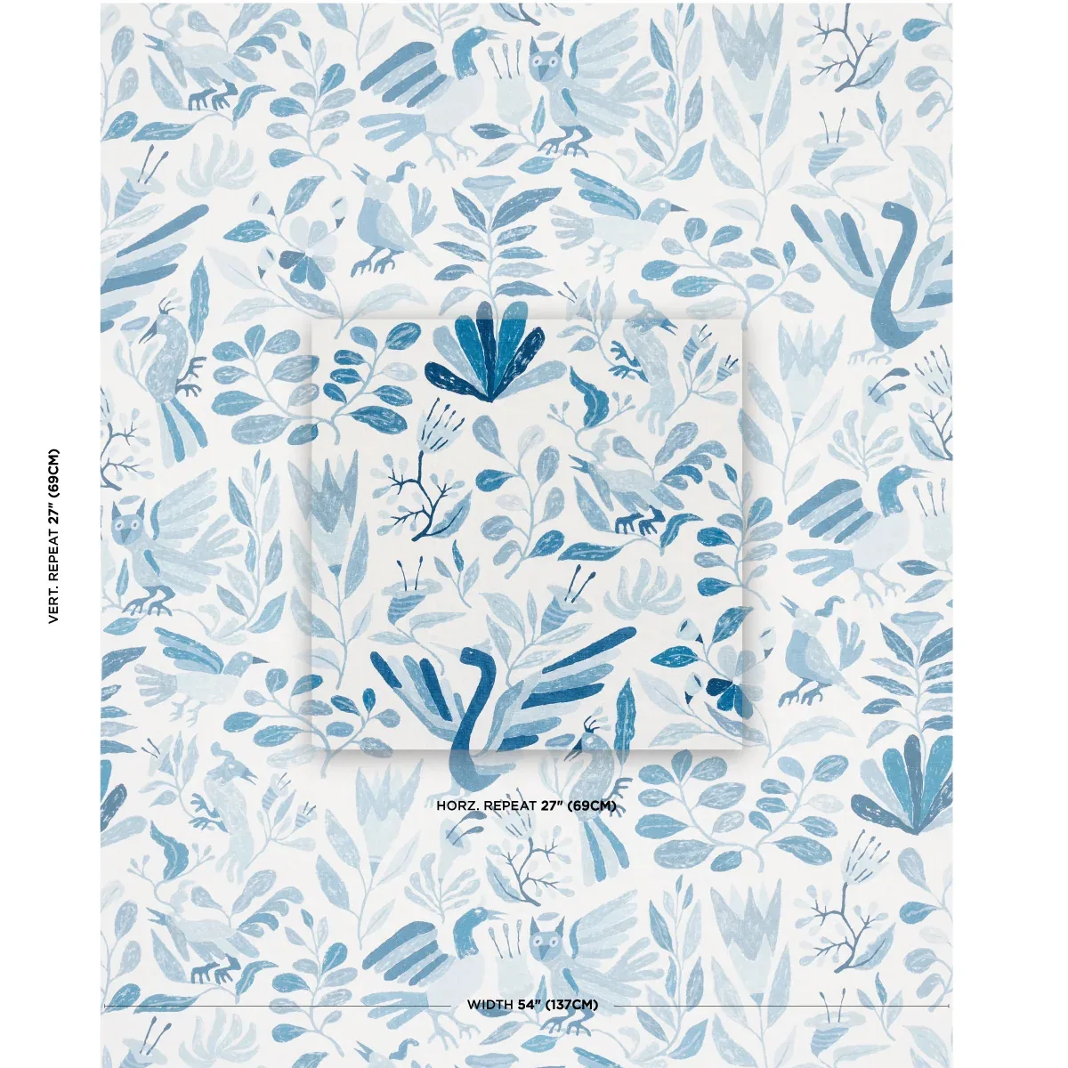CANOPY Fabric – BLUE BIRDS | Schumacher | Wallpaper Twins CANOPY fabric BLUE BIRDS color by Schumacher
