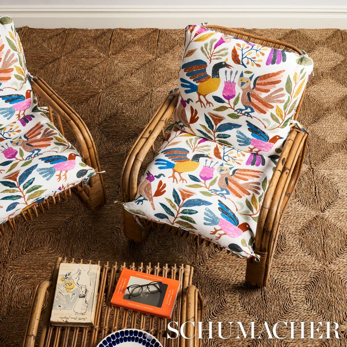 CANOPY Fabric – MULTI BIRDS | Schumacher | Wallpaper Twins CANOPY fabric MULTI BIRDS color by Schumacher