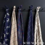 CARIBOU EMBROIDERY Fabric – NAVY | Schumacher | Wallpaper Tw CARIBOU EMBROIDERY fabric NAVY color by Schumacher