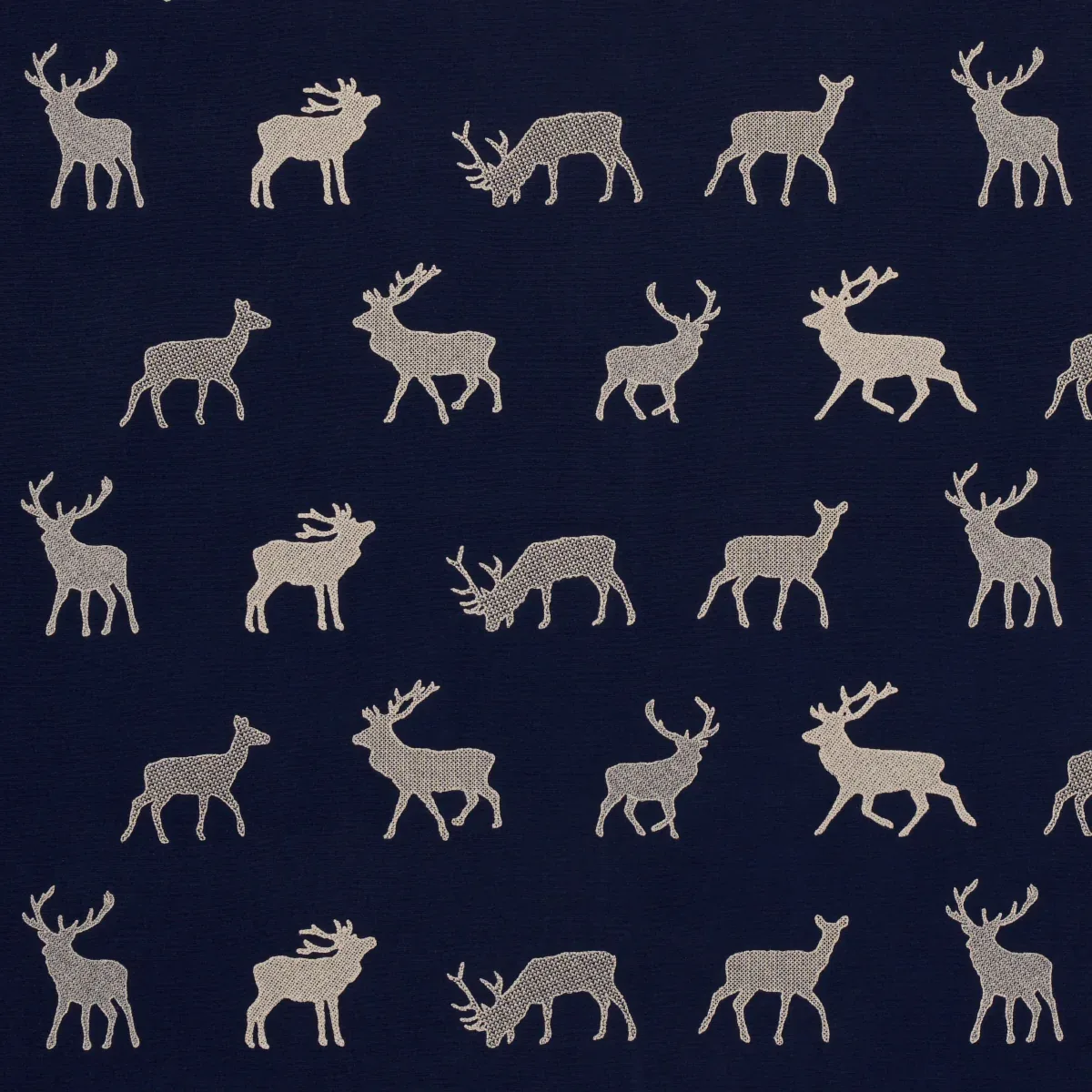 CARIBOU EMBROIDERY fabric NAVY color by Schumacher